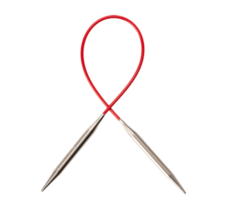 Chiao Goo Knit Red Circular Steel 9" Needles