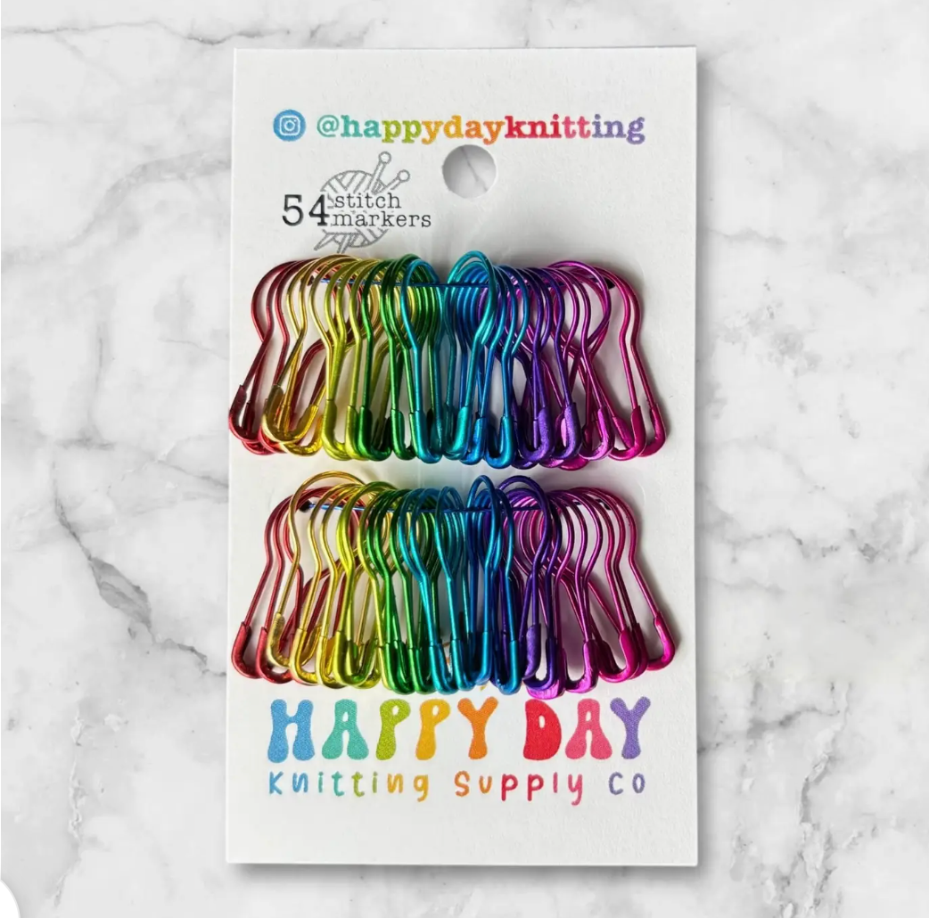 Happy Day Knitting 54 Mettalic Bulb Pin Stitch Markers