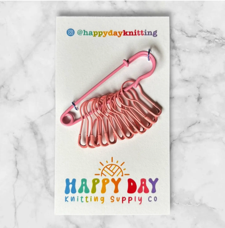Happy Day Knitting Stitch Holder with 12 Markers