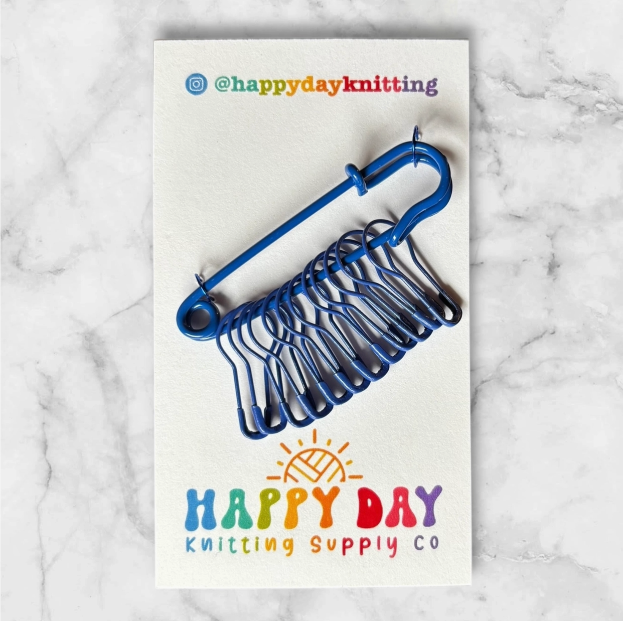 Happy Day Knitting Stitch Holder with 12 Markers